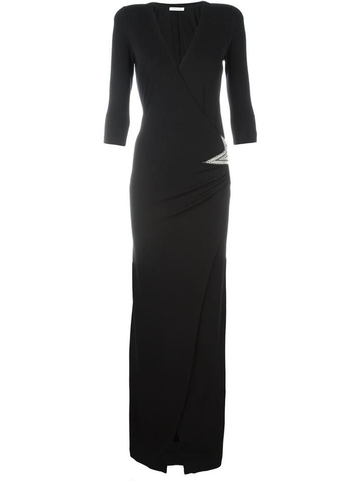 Pierre Balmain Beaded Star Fitted Long Dress