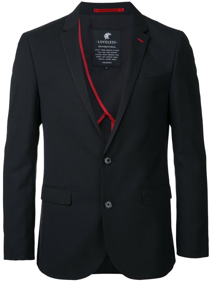Loveless - Classic Blazer - Men - Polyester/lambs Wool - 3, Black, Polyester/lambs Wool
