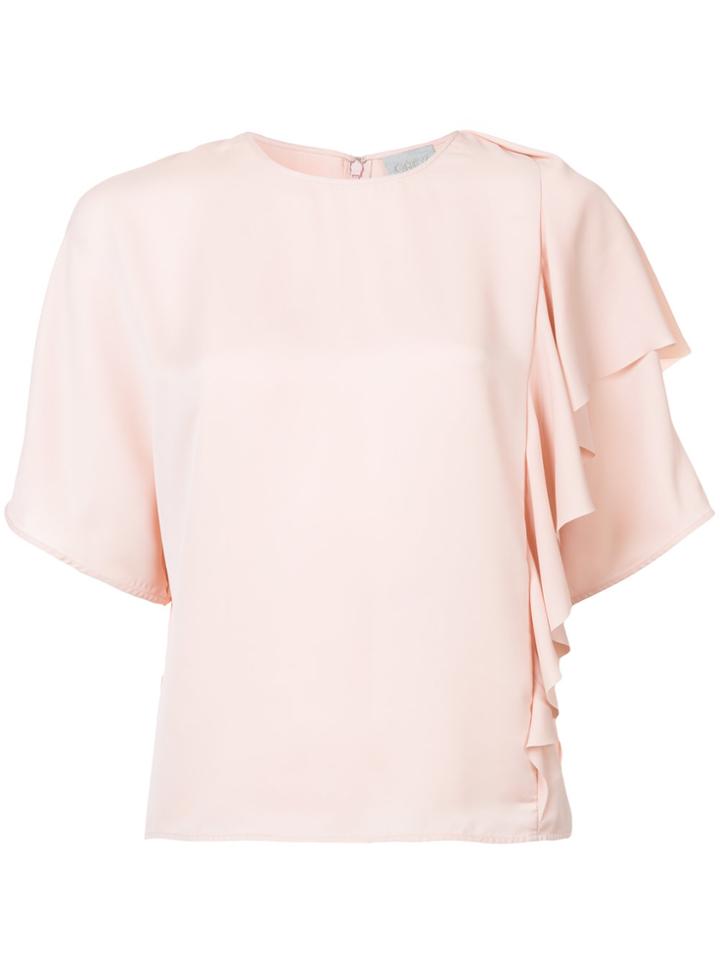 Jason Wu Grey Ruffle Short-sleeve Top - Pink & Purple