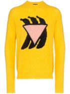 Prada Long Sleeve Banana Knit Sweater - Yellow & Orange