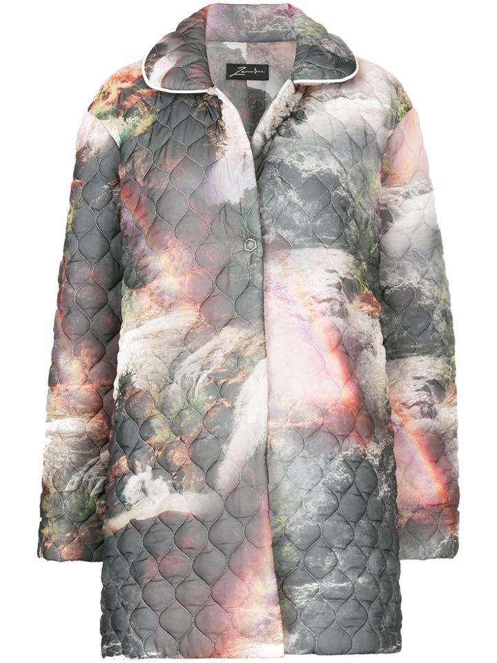 Zambesi Paradise Print Quilted Oversize Coat - Multicolour