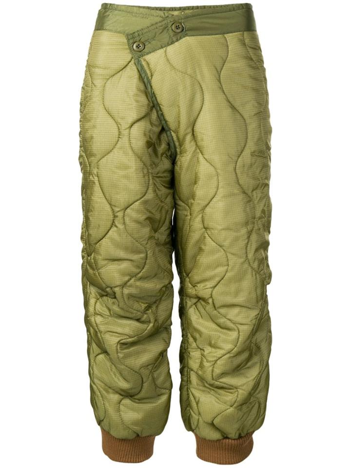 R13 Padded Cropped Trousers - Green