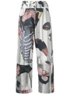 Roberts Wood Collage Print Trousers - Green