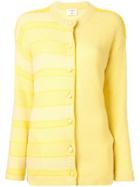 Onefifteen Panelled Stripe Cardigan - Yellow