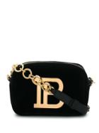 Balmain Logo Plaque Shoulder Bag - Black