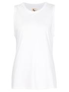 321 Muscle Sleeveless T-shirt, Women's, Size: L, White, Cotton