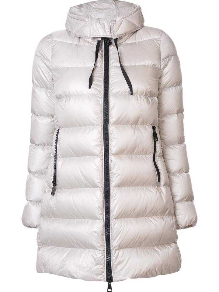 Moncler 'suyen' Padded Coat, Women's, Size: 1, Nude/neutrals, Polyamide/goose Down/feather Down
