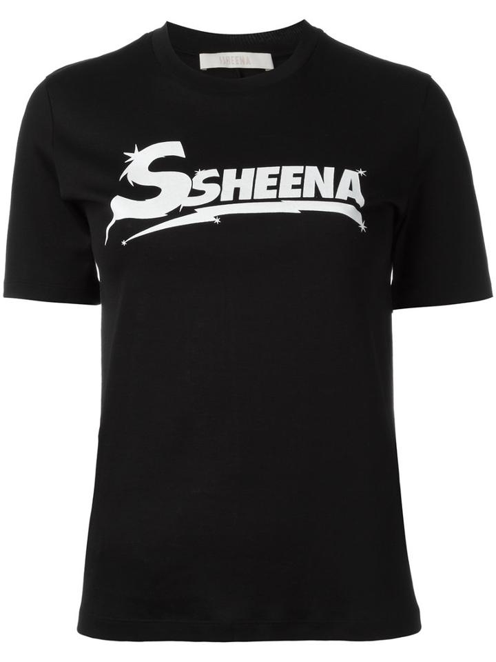 Ssheena Printed T-shirt, Women's, Size: Large, Black, Cotton