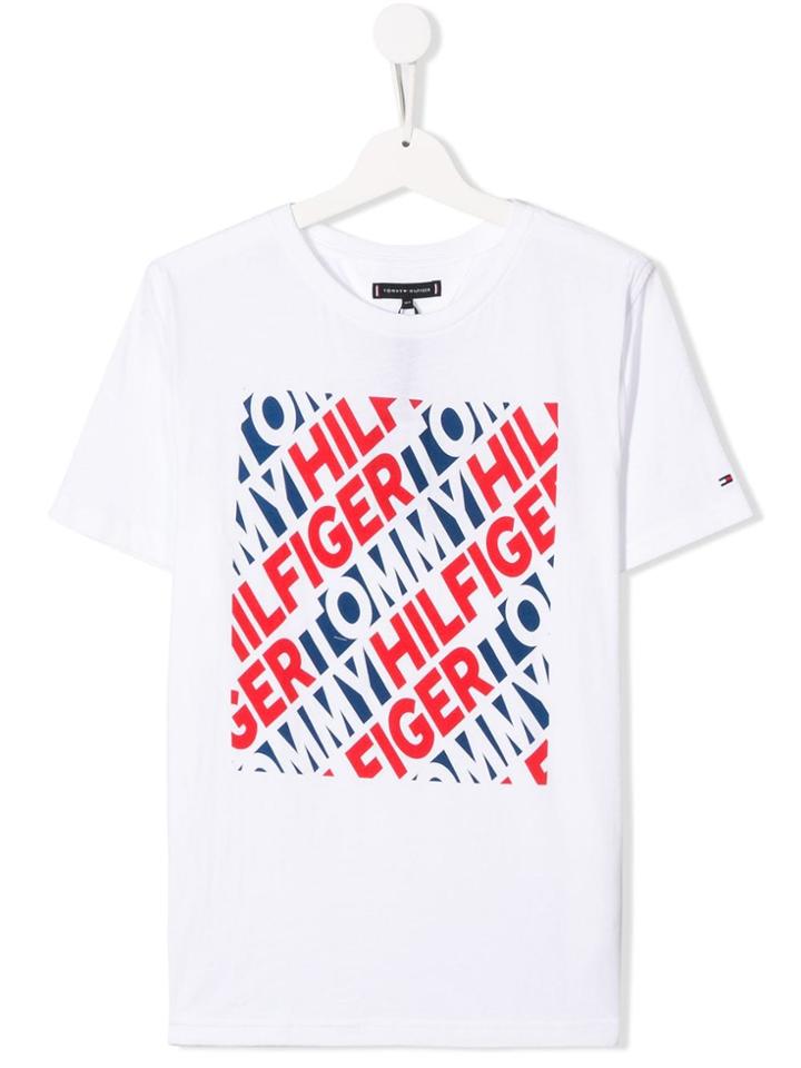 Tommy Hilfiger Junior Logo Graphic Print T-shirt - White