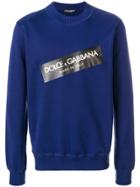 Dolce & Gabbana Graphic Logo Sweatshirt - Blue