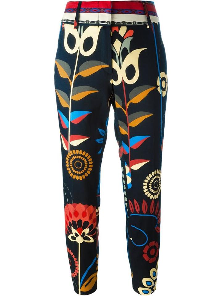 Dondup Flower Print Cropped Trousers