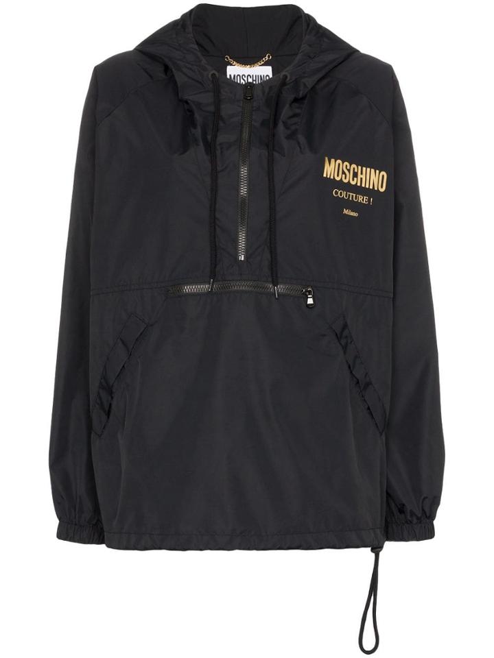 Moschino Logo-print Waterproof Jacket - Black