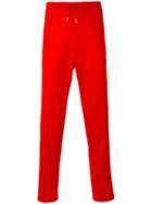 Adidas - Block Track Pants - Men - Cotton/polyester - M, Red, Cotton/polyester