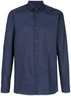 Z Zegna Fine Print Shirt - Blue