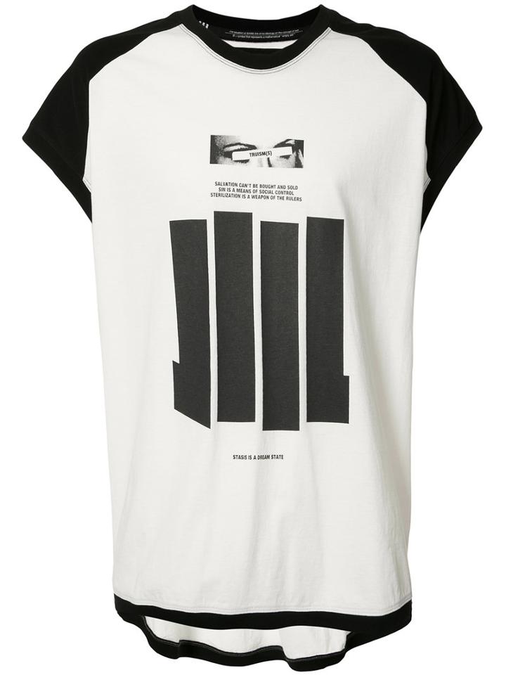 Nil0s - Cap Sleeve Graphic T-shirt - Men - Cotton - 2, White, Cotton