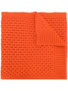 Calvin Klein 205w39nyc Textured Knit Scarf - Yellow & Orange