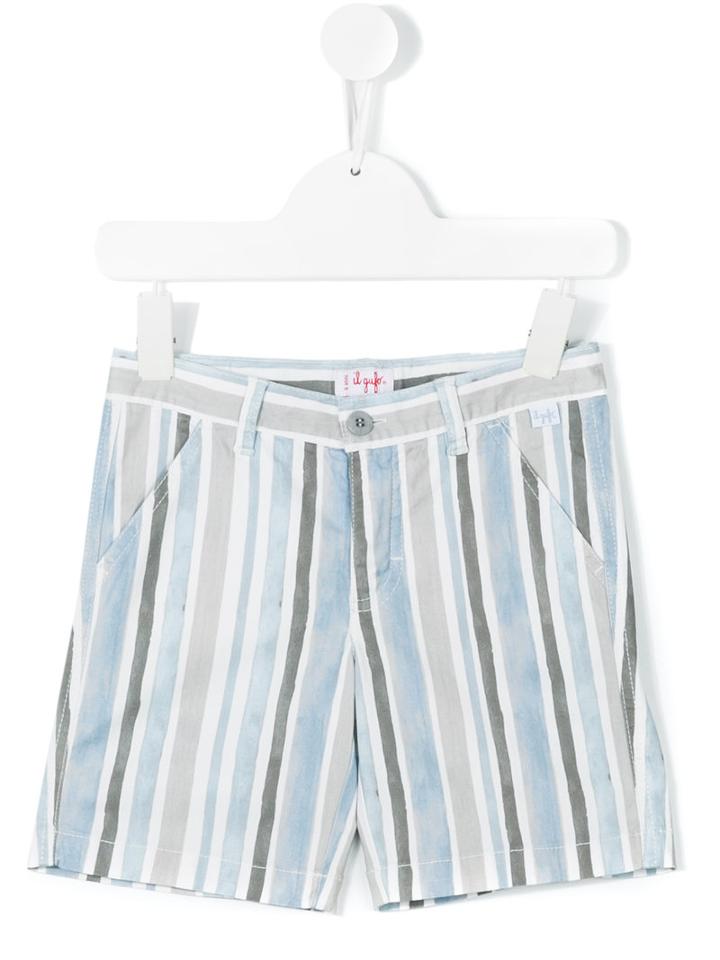 Il Gufo - Striped Shorts - Kids - Cotton/spandex/elastane - 8 Yrs, White