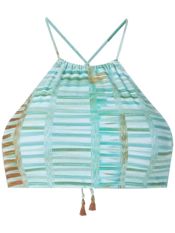Lygia & Nanny Ilana Printed Bikini Top - Blue