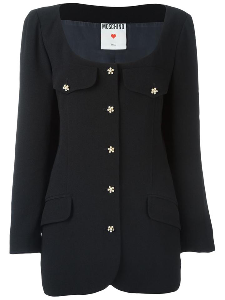 Moschino Vintage Scoop Neck Jacket - Black
