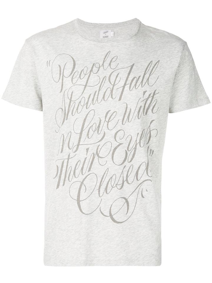 Closed - 'love' Print T-shirt - Men - Cotton - Xl, Grey, Cotton