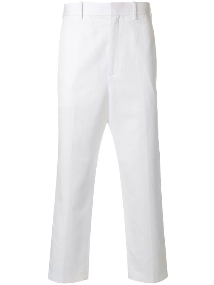 Neil Barrett Contrasting Side Panel Trousers - White