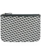 Pierre Hardy 'cube' Clutch Bag, Men's, White, Calf Leather/canvas