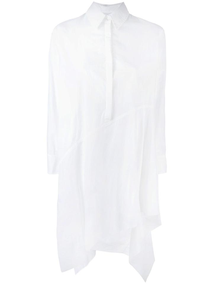 Marques'almeida - Asymmetric Hem Shirt - Women - Polyamide - Xs, White, Polyamide