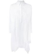 Marques'almeida - Asymmetric Hem Shirt - Women - Polyamide - Xs, White, Polyamide