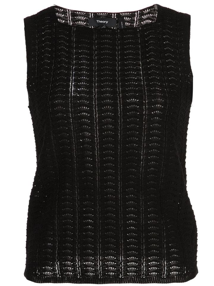 Theory Sleeveless Knitted Top - Black