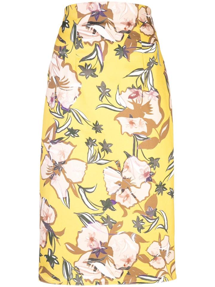 Silvia Tcherassi Mariola Floral Skirt - Yellow