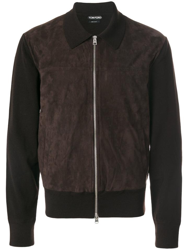 Tom Ford Collared Slim Fit Jacket - Brown