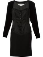 Yves Saint Laurent Vintage Corseted Cocktail Dress, Women's, Size: 40, Black