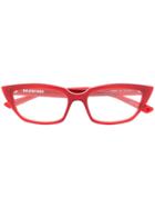 Balenciaga Eyewear Cat Eye Glasses - Red