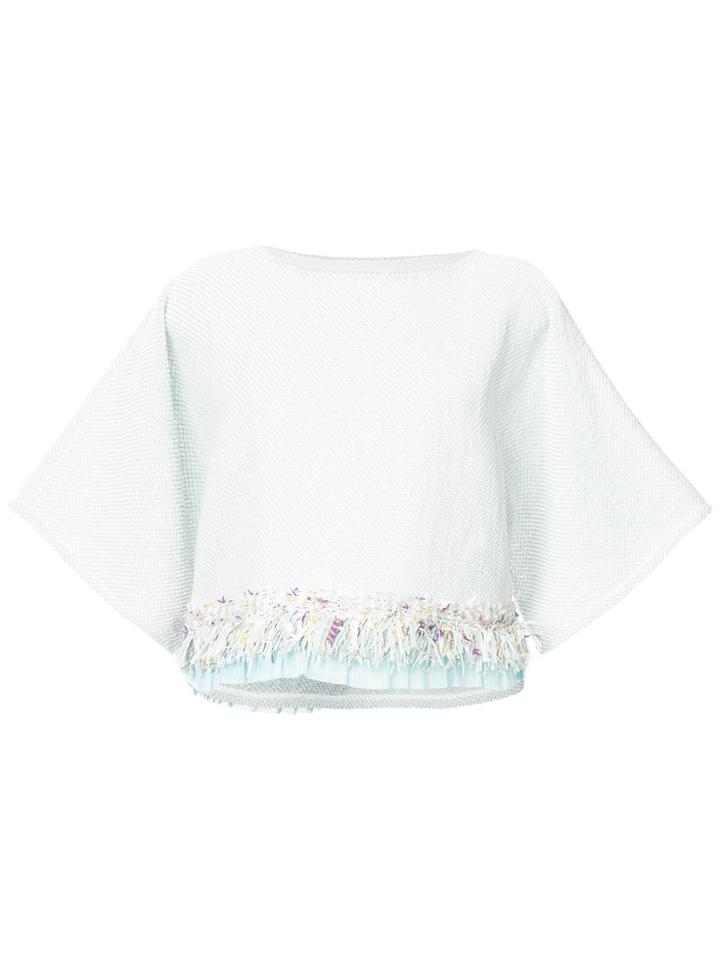 Coohem Fringed-trim Top - Blue