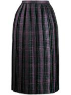Marco De Vincenzo Checked Pleated Skirt - Green