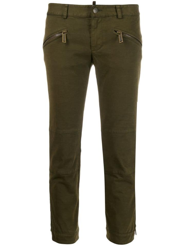 Dsquared2 Skinny Cropped Trousers - Green