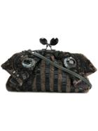 Jamin Puech Embellished Folded Clutch Bag - Grey