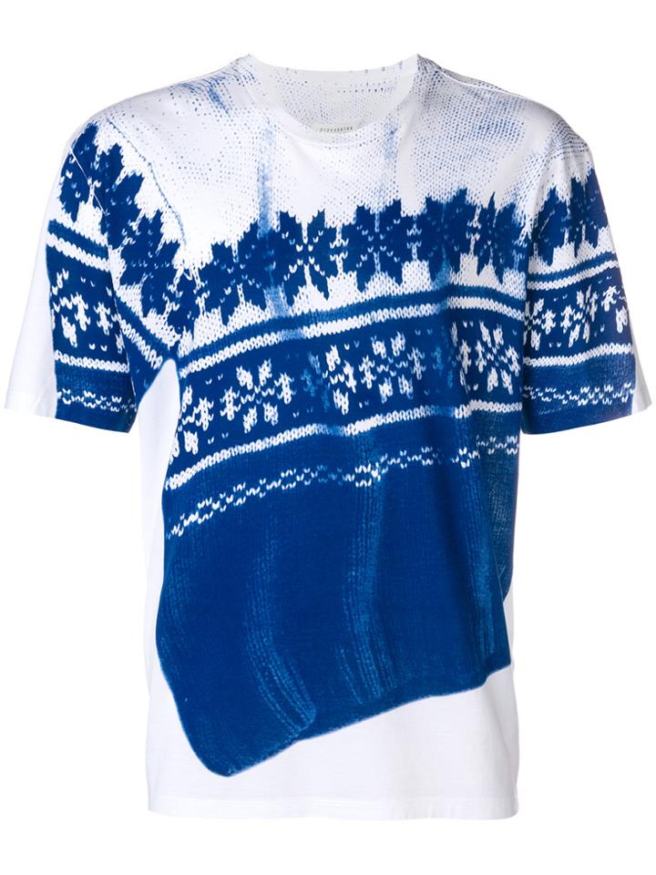 Maison Margiela Snowflake Sweater Print T-shirt - Blue