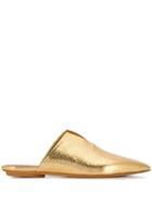 Forte Forte Metallic Pointed Slides - Gold