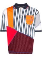 Ahluwalia Fitzroy Mixed Print Polo Shirt - Blue