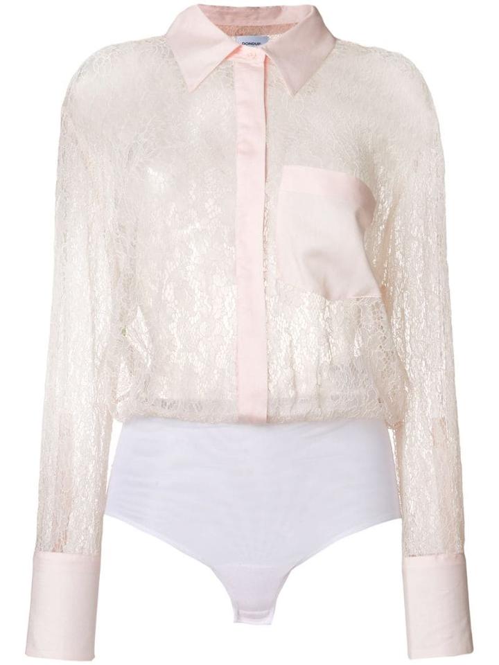 Dondup Sheer Lace Shirt - 510 Rosa