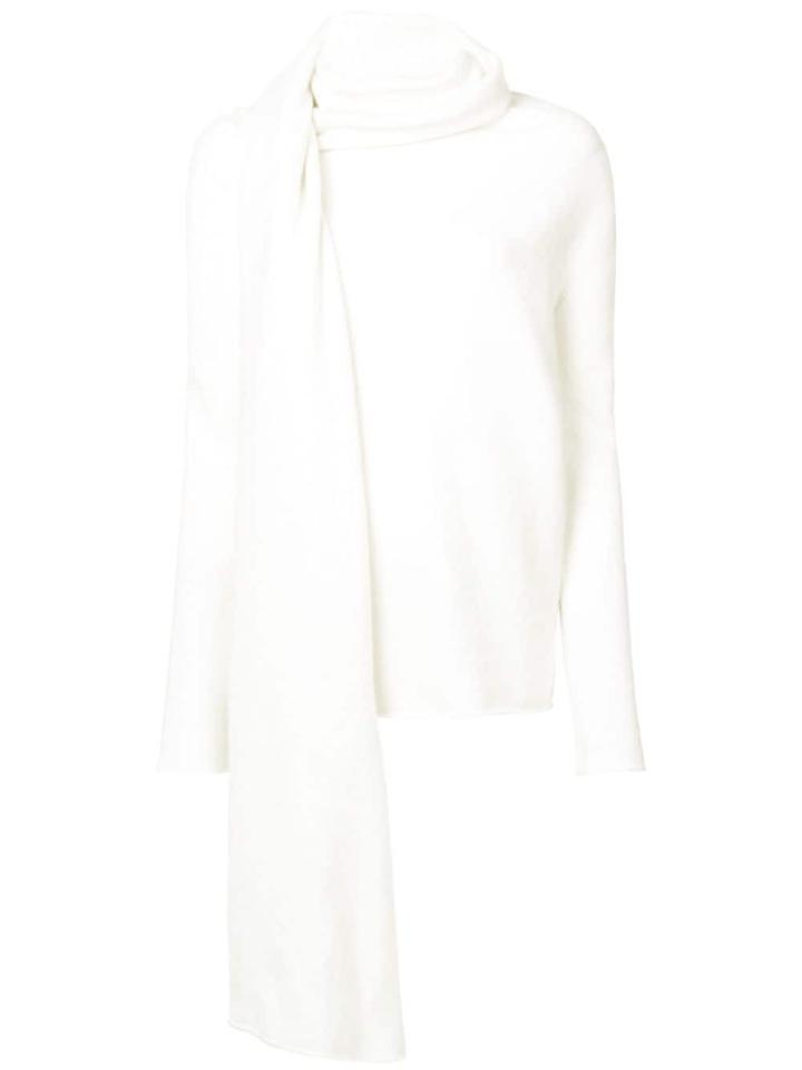 The Row Scarf Jumper - White