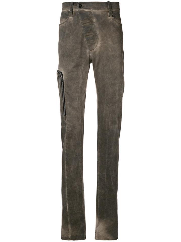Lost & Found Rooms Slim Zip Trousers - Grey