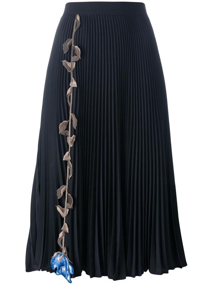 Christopher Kane Pleated Skirt, Women's, Size: 46, Black, Polyester