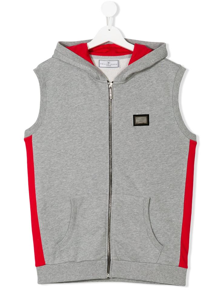 Philipp Plein Junior Teen Chasey Jogging Vest - Grey