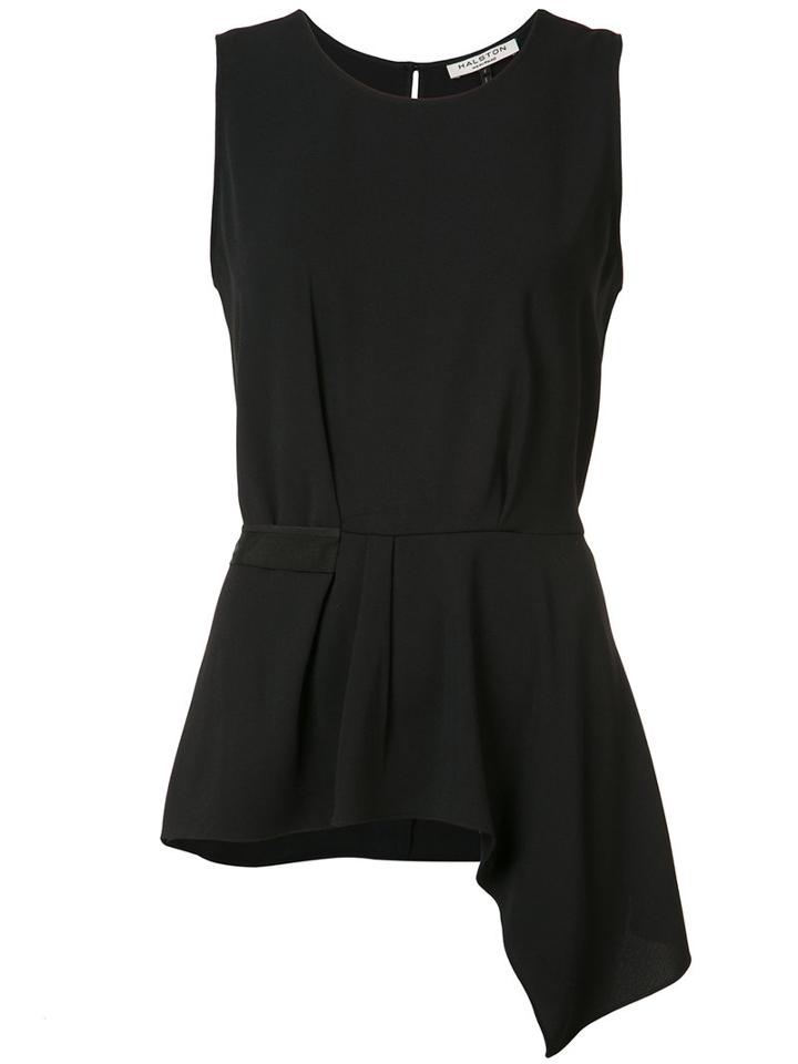 Halston Heritage - Tie Knot Tank Top - Women - Polyester - 6, Black, Polyester