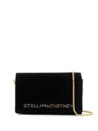 Stella Mccartney Crystal-logo Cross-body Bag - Black