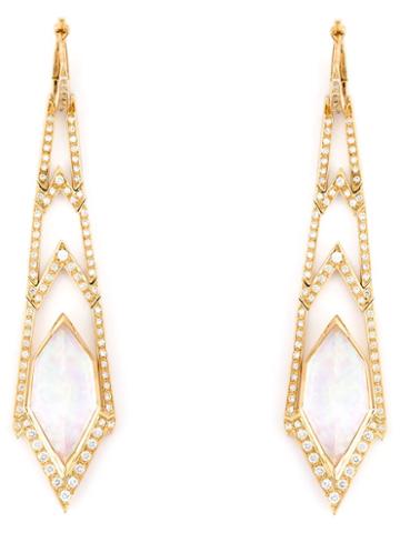 Stephen Webster 'crystal Haze' Long Diamond Earrings, Women's, Metallic