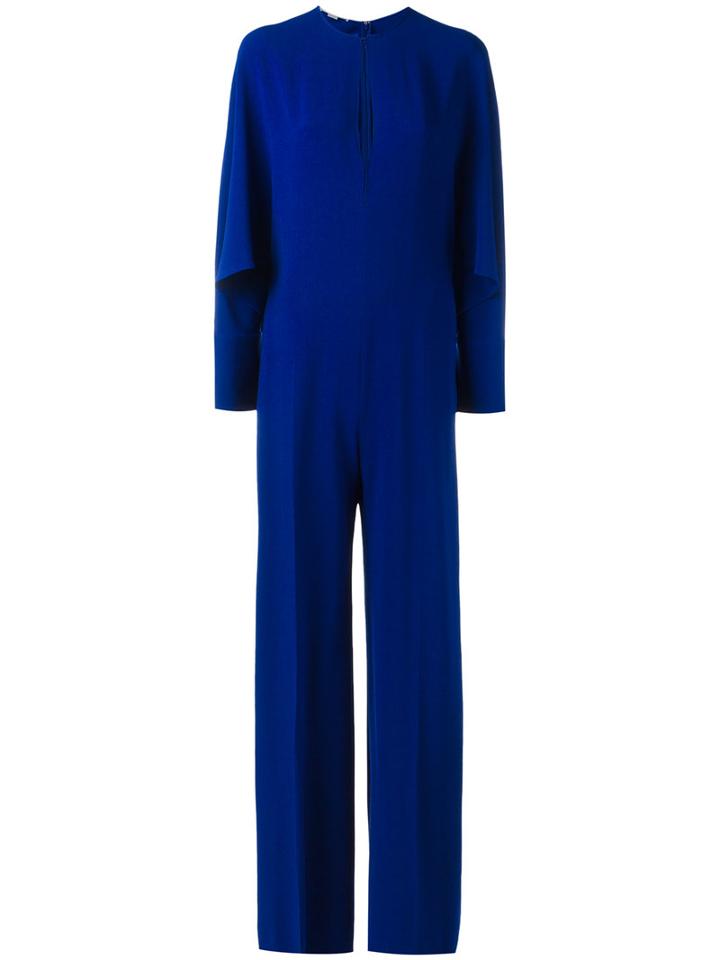 Stella Mccartney Loop Front Jumpsuit, Women's, Size: 40, Blue, Spandex/elastane/acetate/viscose