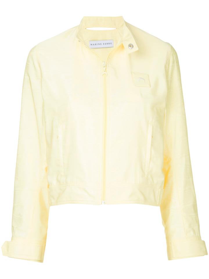 Marine Serre Moire Bomber Jacket - Yellow & Orange